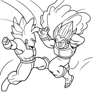 Goku Contre Frieza Pages À Colorier