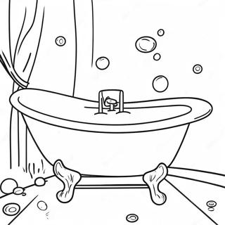 Page A Colorier Baignoire Avec Des Bulles Colorees 59906-49714