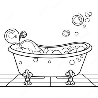 Page A Colorier Baignoire Avec Des Bulles Colorees 59906-49716