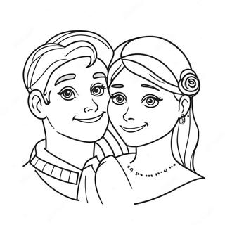 Page A Colorier Du Couple Amoureux 59927-49726