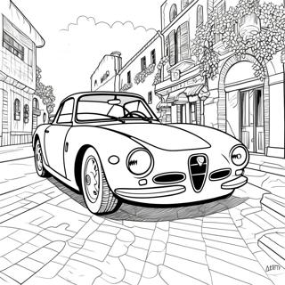 Page A Colorier Voiture De Sport Alfa Romeo Classique 60007-49802