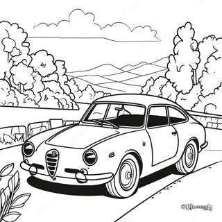 Page A Colorier Voiture De Sport Alfa Romeo Classique 60007-49803