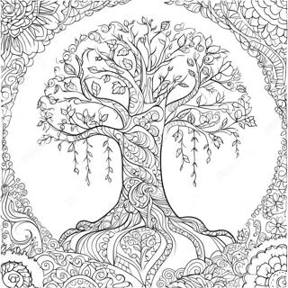 Arbre De Vie Adulte Pages À Colorier