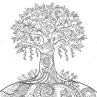 Page A Colorier Arbre De Vie Fantaisiste 60027-49818