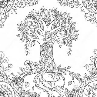 Page A Colorier Arbre De Vie Fantaisiste 60027-49819