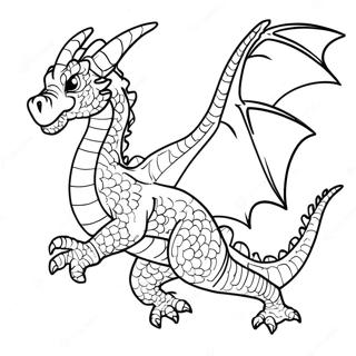 Page A Colorier Dragon De La Terre Majestueux Volant 60057-49835