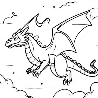 Page A Colorier Dragon De La Terre Majestueux Volant 60057-49836