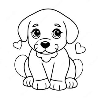 Page A Colorier Amour De Chiot 60066-49844