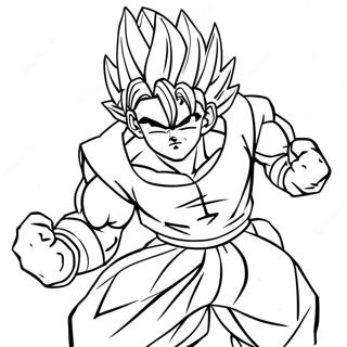 Page A Colorier Gohan En Pose Daction Super Saiyan 60107-49893