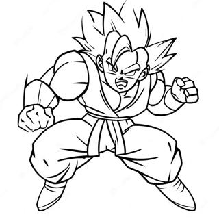 Page A Colorier Gohan En Pose Daction Super Saiyan 60107-49894