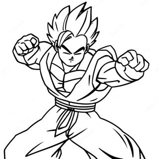 Page A Colorier Gohan En Pose Daction Super Saiyan 60107-49895