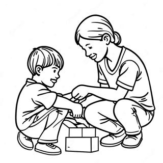 Enfant Responsable Aidant Les Autres Page A Colorier 60137-49900