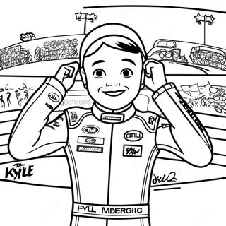 Page A Colorier Kyle Larson Sur Le Podium 60227-49973