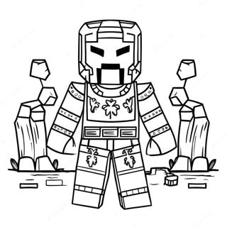 Page A Colorier Gardien De Minecraft 60266-50007