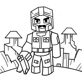 Page A Colorier Gardien De Minecraft 60266-50008