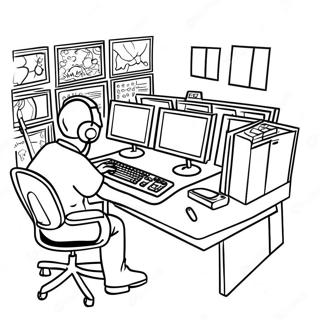 Dispatcheur 911 Occupe Au Travail Page A Colorier 60347-50069