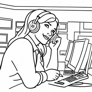 Dispatcheur 911 Occupe Au Travail Page A Colorier 60347-50071