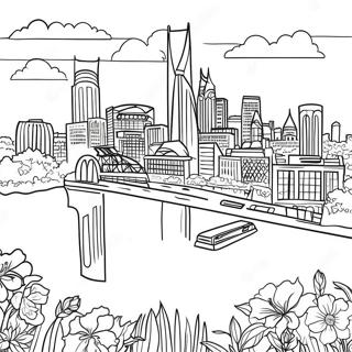 Page A Colorier Skyline De Nashville 60386-50099