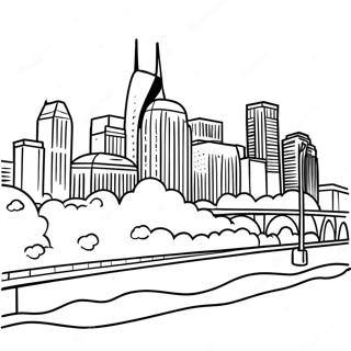 Page A Colorier Skyline De Nashville 60386-50100