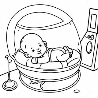 Page A Colorier Bebe En Incubateur En Neonatologie 60396-50106