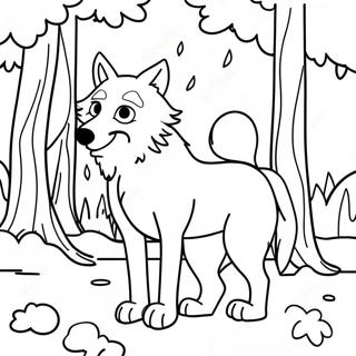 Page A Colorier Grand Mechant Loup Dans La Foret 60407-50121