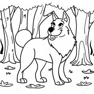 Page A Colorier Grand Mechant Loup Dans La Foret 60407-50122