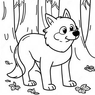 Page A Colorier Grand Mechant Loup Dans La Foret 60407-50123