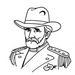 Page A Colorier De General Lee Avec Le Drapeau Confedere 60457-50167