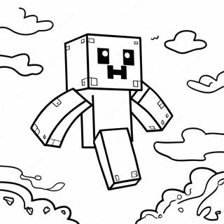 Page A Colorier De Ghast De Minecraft Flottant Dans Le Ciel 60487-50184