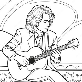 Page A Colorier Jimmy Page Jouant De La Guitare 60537-50221