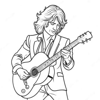 Page A Colorier Jimmy Page Jouant De La Guitare 60537-50222