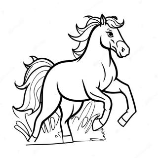 Page A Colorier Cheval Bucking Sauvage 60547-50226