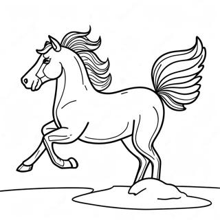 Page A Colorier Cheval Bucking Sauvage 60547-50228