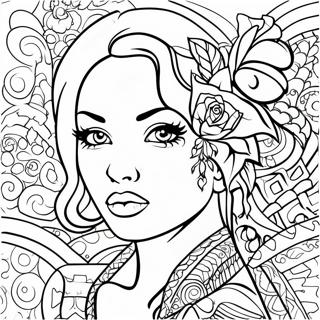 Page A Colorier Tatouage Fille Mauvaise 6054-4835