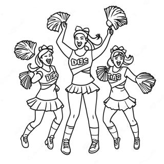 Pom Pom Girls De Penn State En Action Page A Colorier 60597-50272