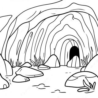 Entree De La Grotte Page A Colorier 60636-50292