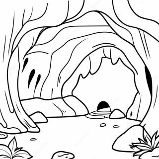 Grotte Mysterieuse Avec Tresor Page A Colorier 60637-50302