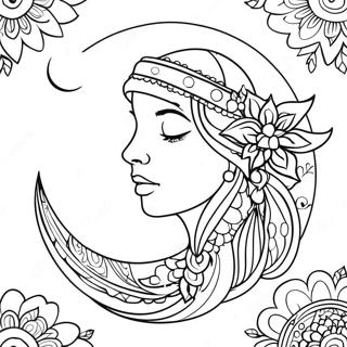 Lune Bohème Pages À Colorier