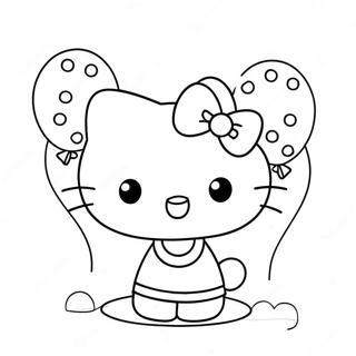 Page A Colorier Hello Kitty Avec Ballons 6065-4848