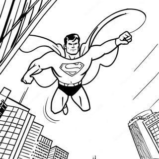 Page A Colorier Superman Volant En Action 60717-50358