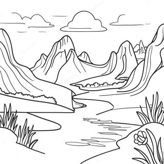 Page A Colorier Paysage Fantastique Sublime 60727-50370