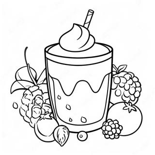 Page A Colorier De Parfait Au Yaourt Fruite 60757-50394