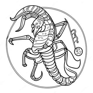 Page A Colorier Du Signe Du Zodiaque Scorpion 60816-50439