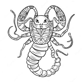 Page A Colorier Du Signe Du Zodiaque Scorpion 60816-50440