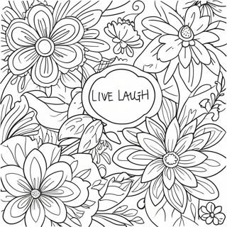 Page A Colorier Du Design Floral Vivre Rire Aimer 60837-50456