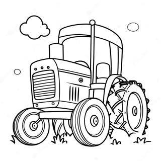 Tracteur Joyeux Anniversaire Pages À Colorier