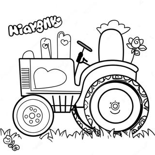 Page A Colorier De Tracteur Joyeux Anniversaire 60856-50475