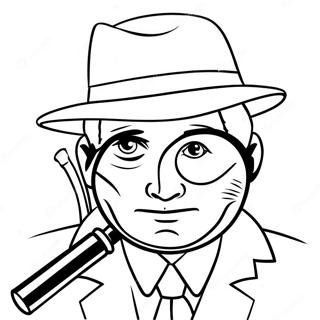 Page A Colorier Detective Avec Loupe 60947-50542