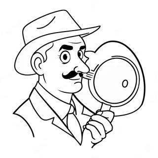 Page A Colorier Detective Avec Loupe 60947-50543