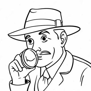 Page A Colorier Detective Avec Loupe 60947-50544